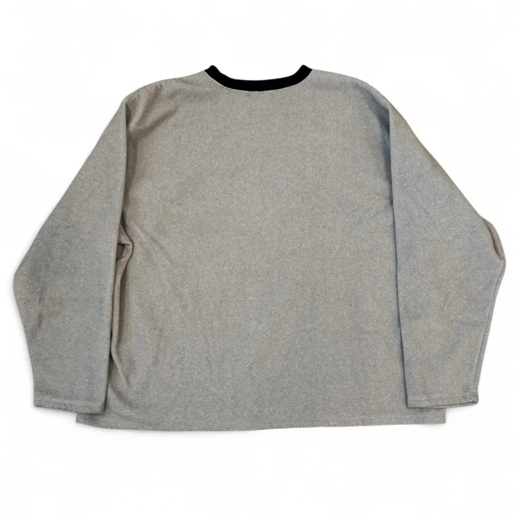 Vintage Disney Store Mickey Mouse Grey Fleece Sweatshirt Adult Size XXL 90s Y2K